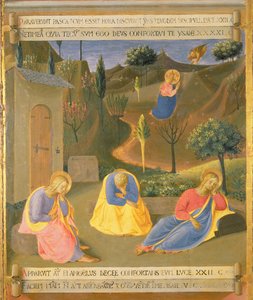 عذاب في الحديقة ، التفاصيل من اللوحة الثالثة للخزينة الفضية في سانتيسيما أنونزياتا ، c.1450-53 (درجة الحرارة على اللوحة) بواسطة فرا انجيليكو